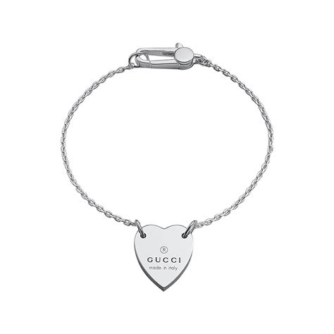 gucci heart bracelet gold|Gucci trademark charm bracelet.